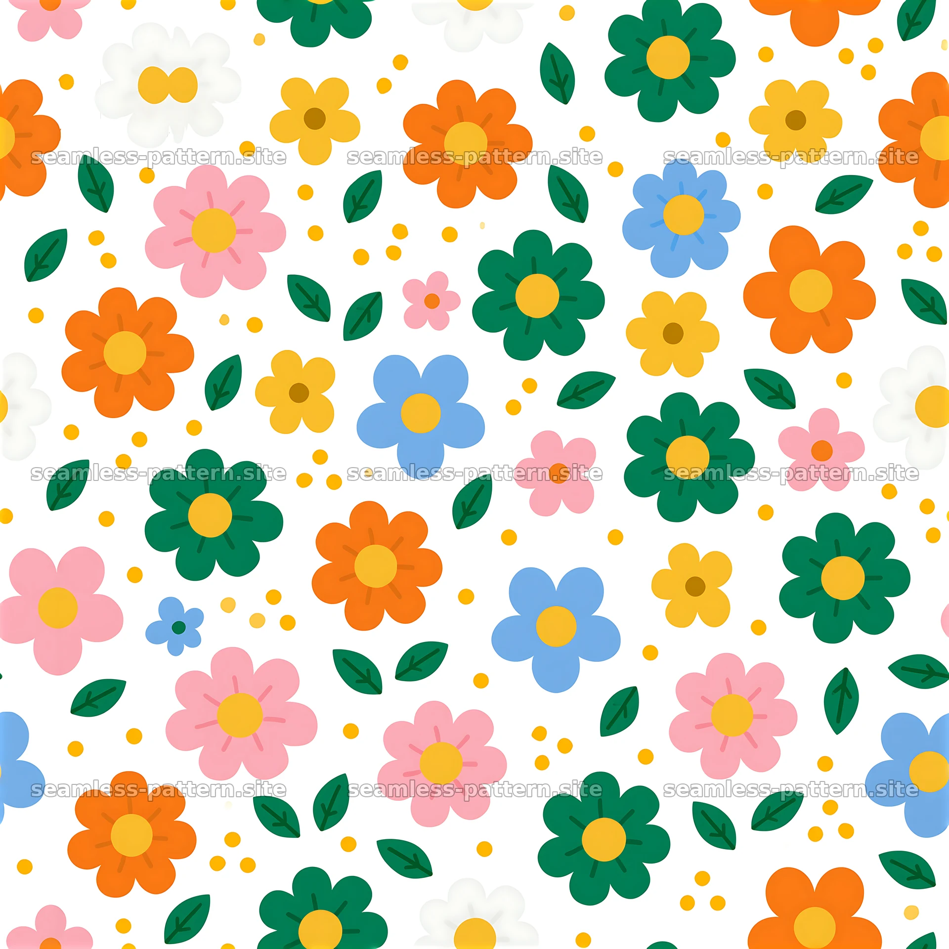 Colorful flower tileable pattern seamless pattern with floral designs — seamless tileable pattern at 8192x8192