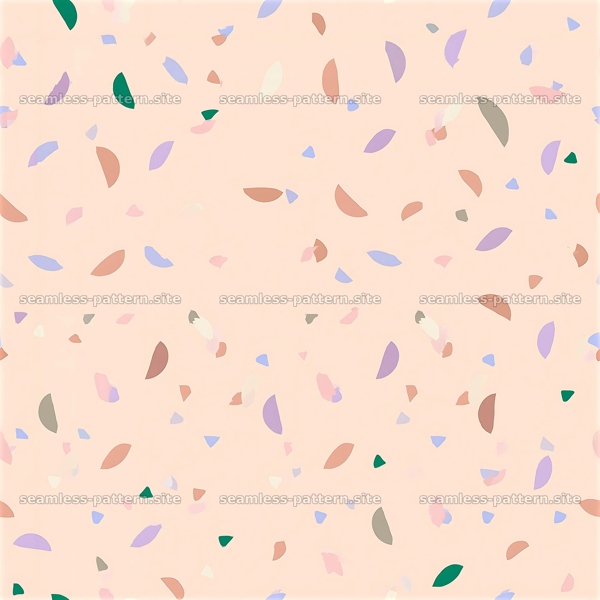Confetti on pastel seamless pattern captures playful shapes — seamless tileable pattern at 8192x8192