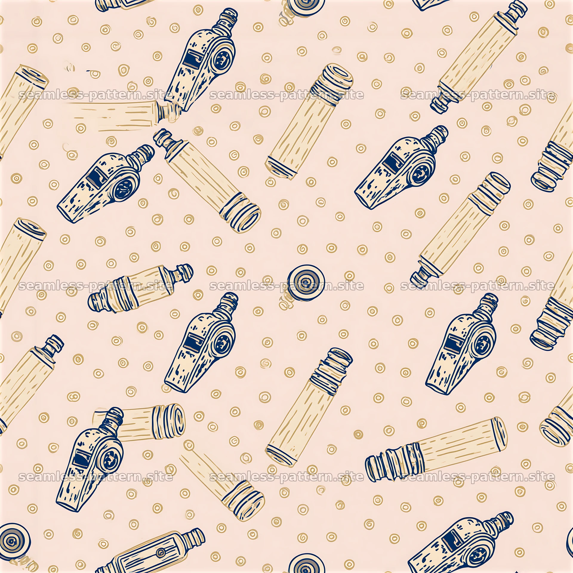 Seamless police whistle pattern featuring repeated illustrations — seamless tileable pattern at 8192x8192