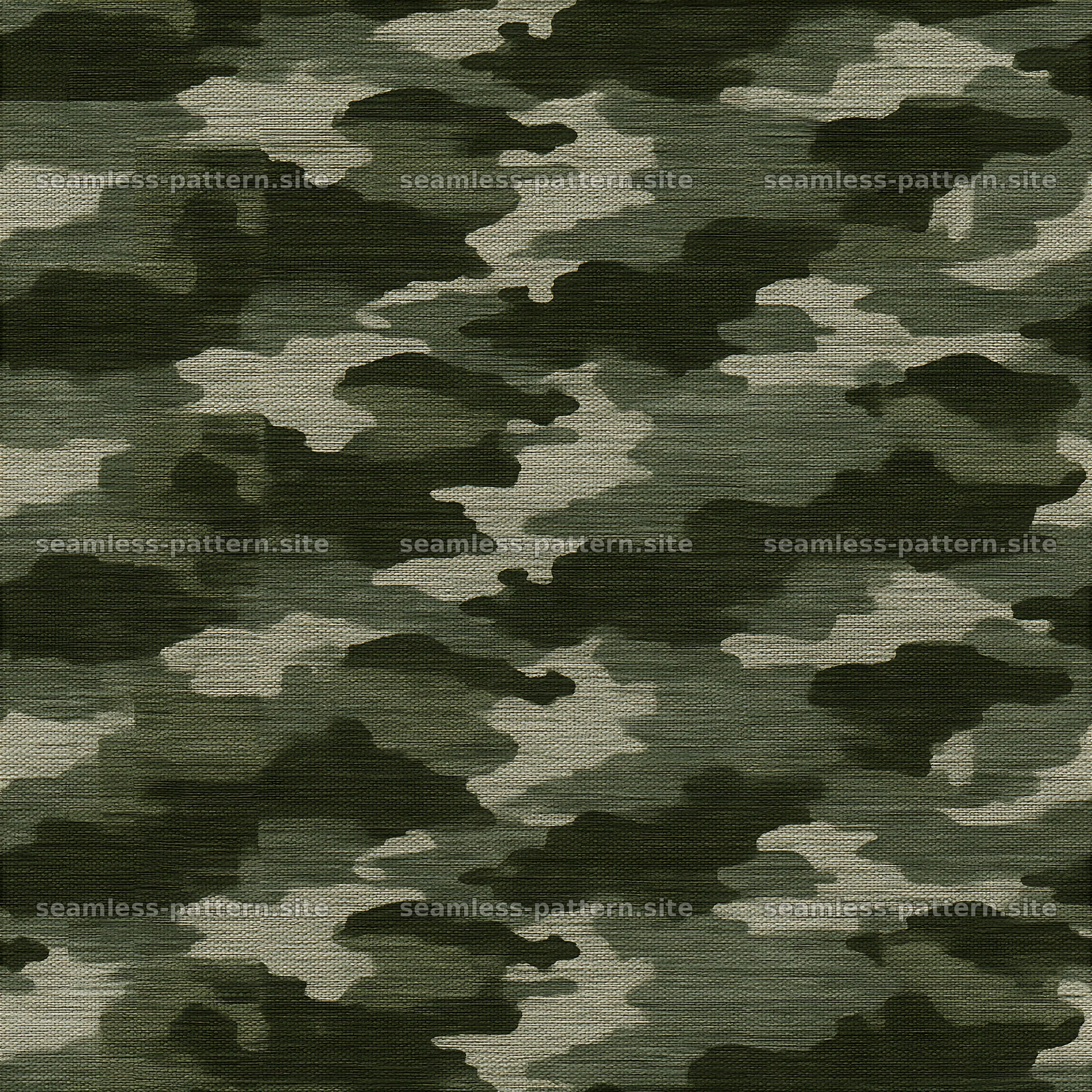 Green camouflage canvas tileable pattern in dark green tones — seamless tileable pattern at 8192x8192
