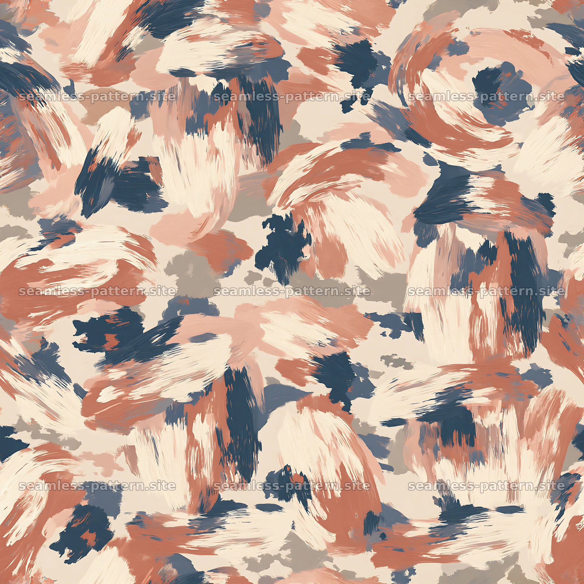 Seamless beige camouflage brushstroke pattern — seamless tileable pattern