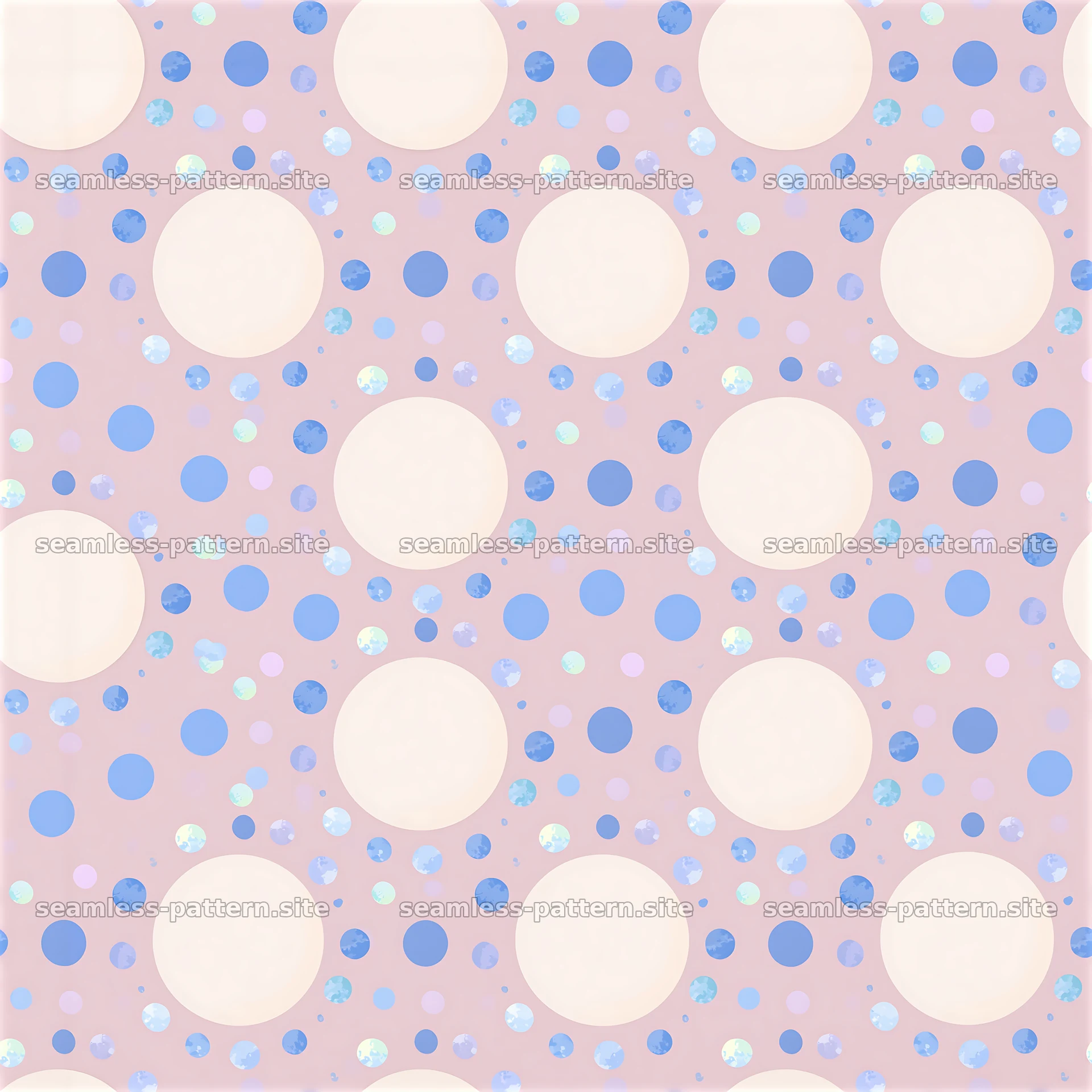 Retro pastel rainbow dot seamless pattern — seamless tileable pattern at 8192x8192