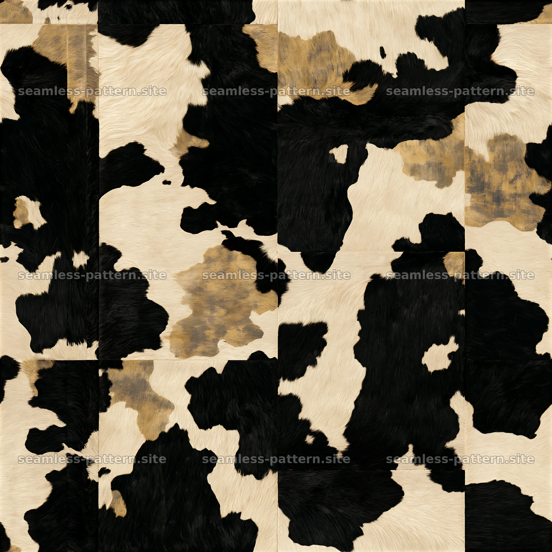 Seamless farmhouse cowhide texture seamless pattern for versatile design — seamless tileable pattern at 8192x8192