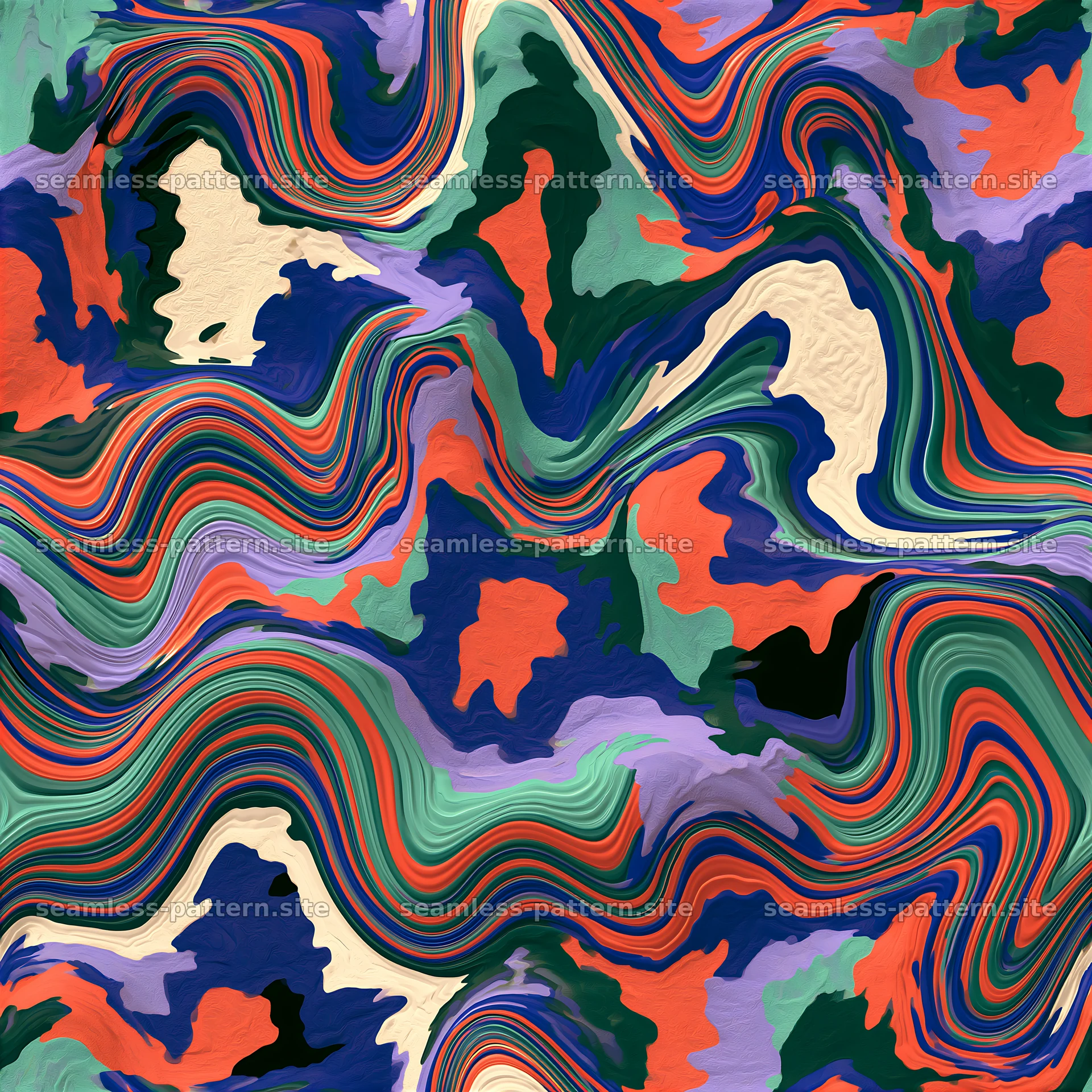 Abstract Colorful Wavy Seamless Pattern — seamless tileable pattern at 8192x8192