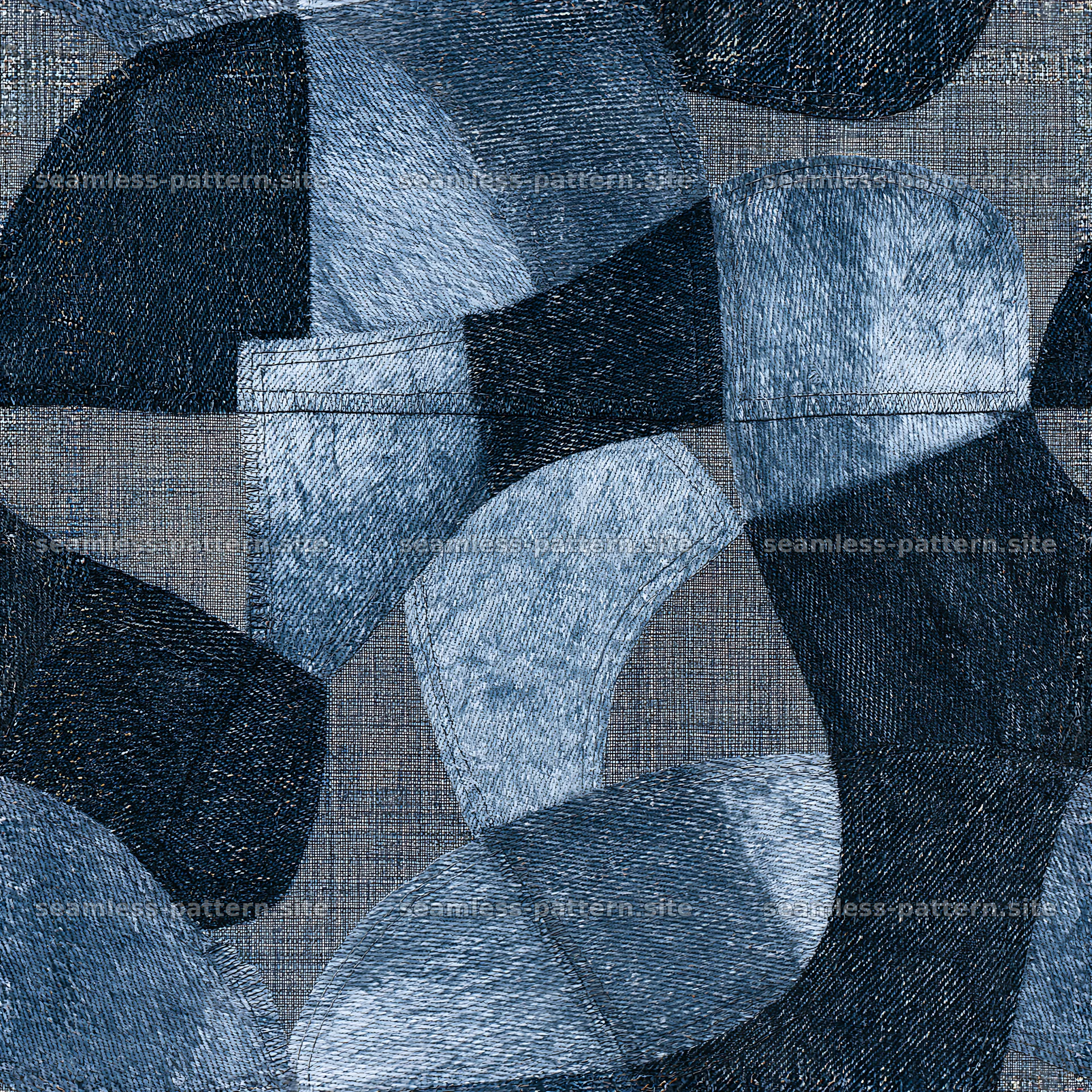 Repeat denim seam texture design for fabric and wallpaper — seamless tileable pattern
