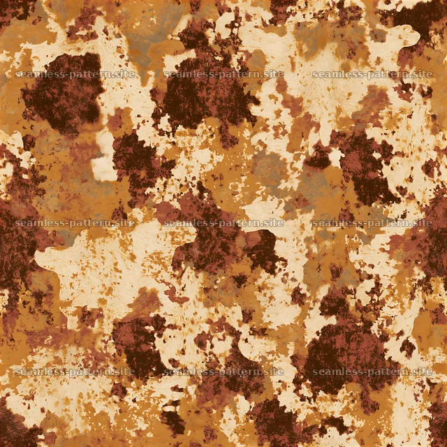 Seamless digital cowhide repeat pattern in earthy tones and shapes — seamless tileable pattern