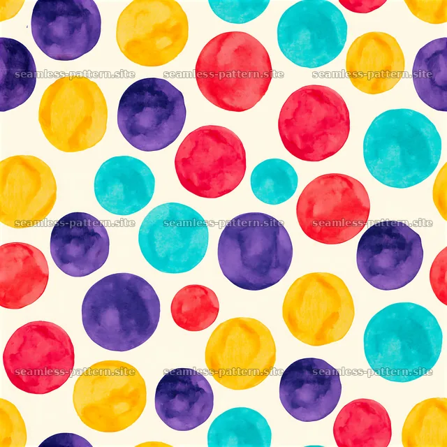 Bold painted dots tileable pattern with vibrant colors and shapes — seamless tileable pattern