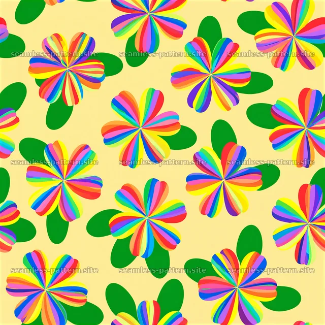Rainbow flower tileable pattern seamless pattern design for decor — seamless tileable pattern