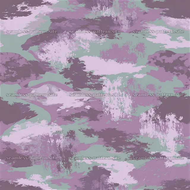 Purple paint camouflage seamless pattern with abstract shapes — seamless tileable pattern