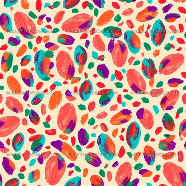 Vibrant rainbow petals create a colorful tileable pattern — seamless tileable pattern