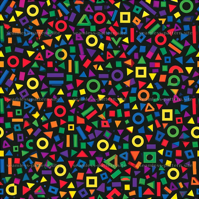 Colorful geometric shapes seamless pattern design — seamless tileable pattern