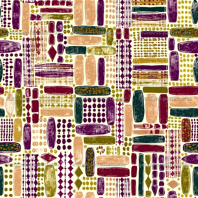Colorful geometric seamless pattern with abstract shapes — seamless tileable pattern