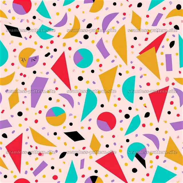 Colorful abstract shapes seamless pattern — seamless tileable pattern
