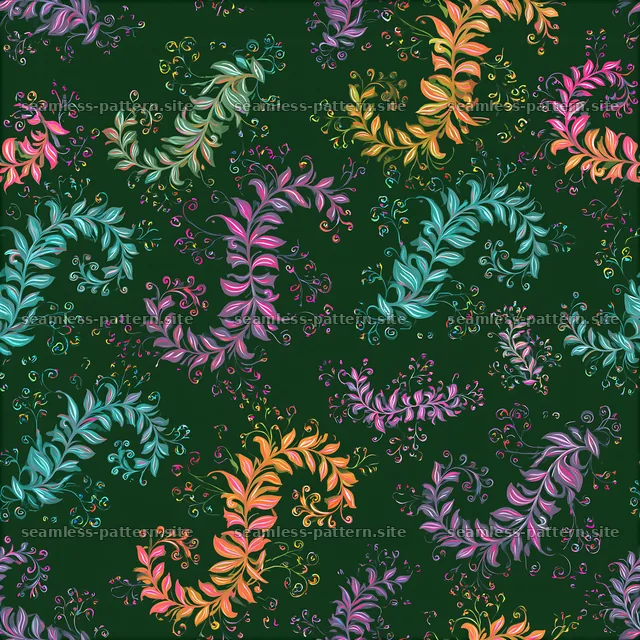 Colorful Abstract Vines Seamless Pattern — seamless tileable pattern