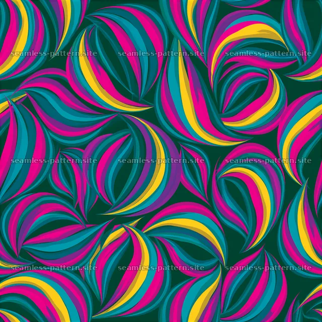 Vibrant abstract petals in a seamless pattern design — seamless tileable pattern
