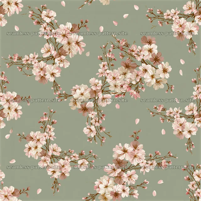 Floral gift wrap seamless pattern with soft colors and floral elements — seamless tileable pattern