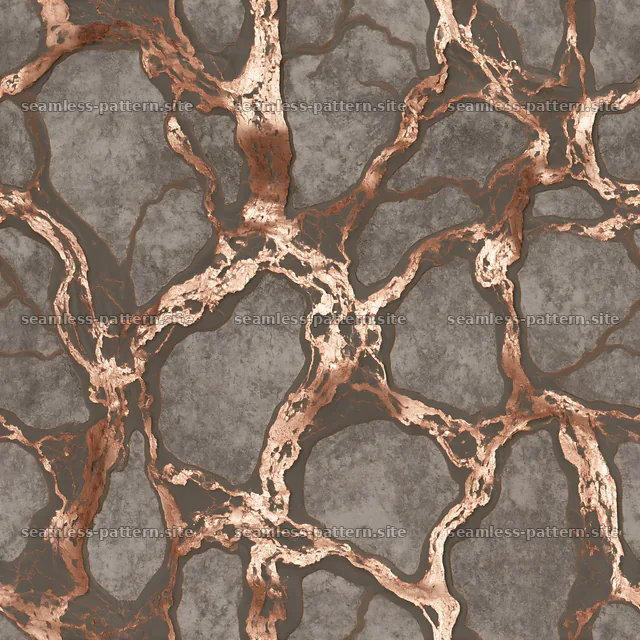 Ornamental metallic fissures seamless pattern in muted tones — seamless tileable pattern