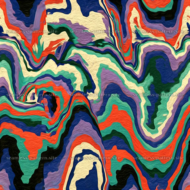 Abstract colorful seamless texture with vibrant swirling colors — seamless tileable pattern