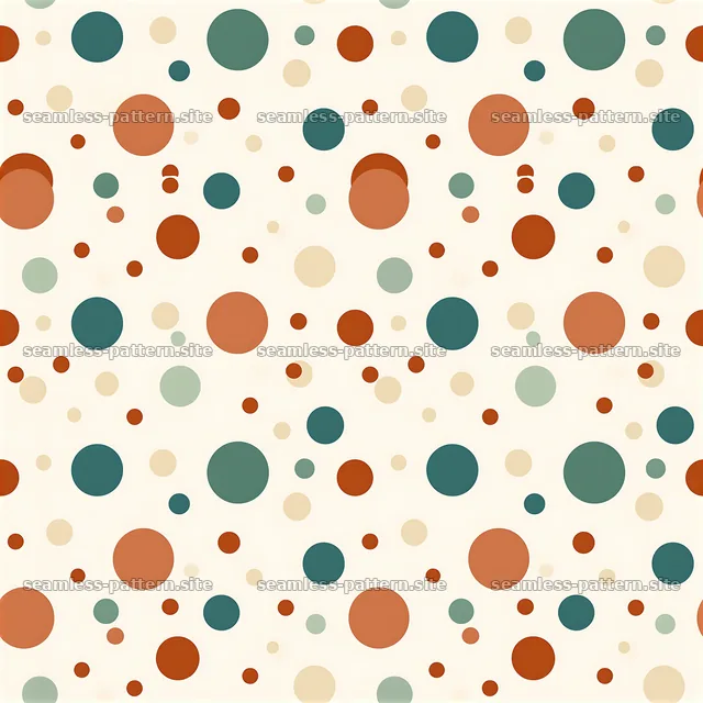 Multicolor Polka Dot Seamless Pattern for Kids — seamless tileable pattern