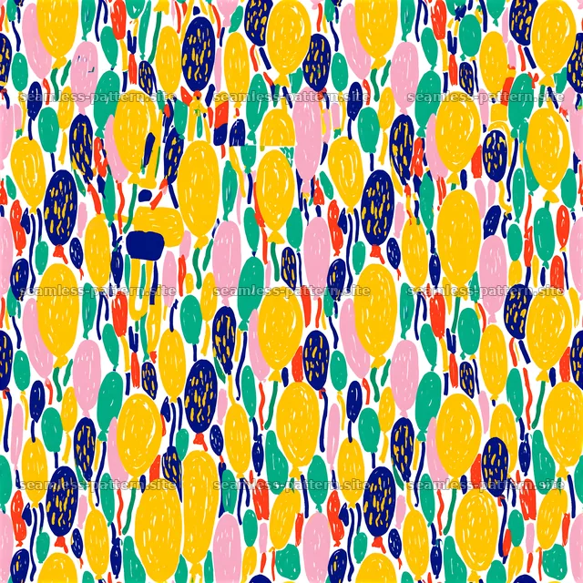 Colorful balloon pattern for festive designs — seamless tileable pattern