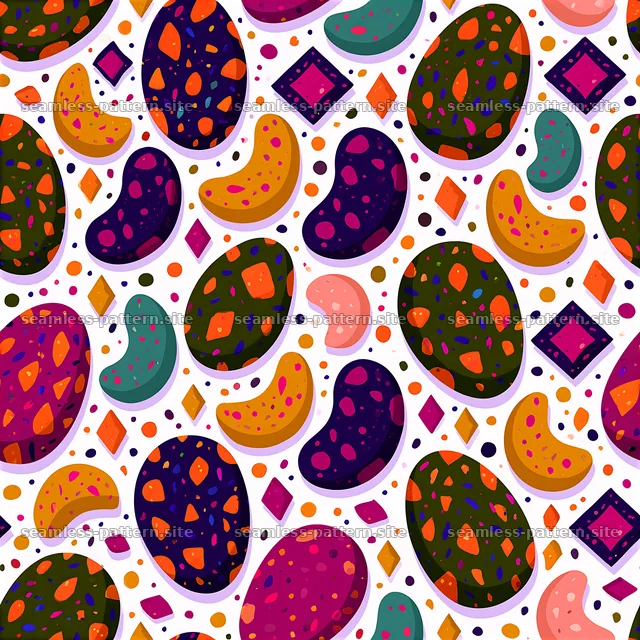 Colorful abstract shapes in a seamless pattern design — seamless tileable pattern