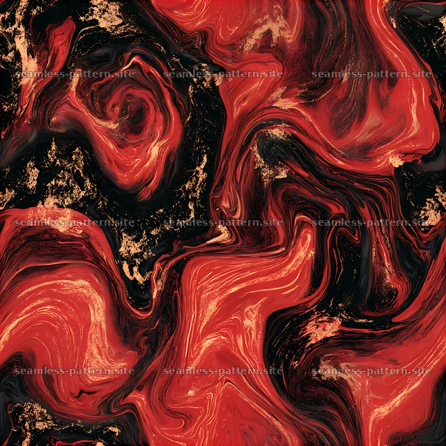 Bold abstract black red and gold seamless pattern design — seamless tileable pattern