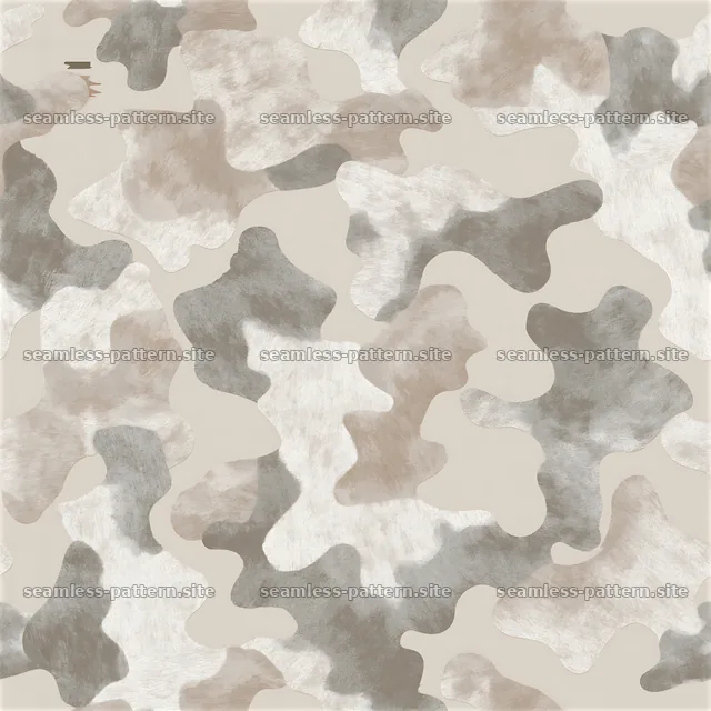 Seamless neutral cowhide pattern in shades of brown and cream — seamless tileable pattern