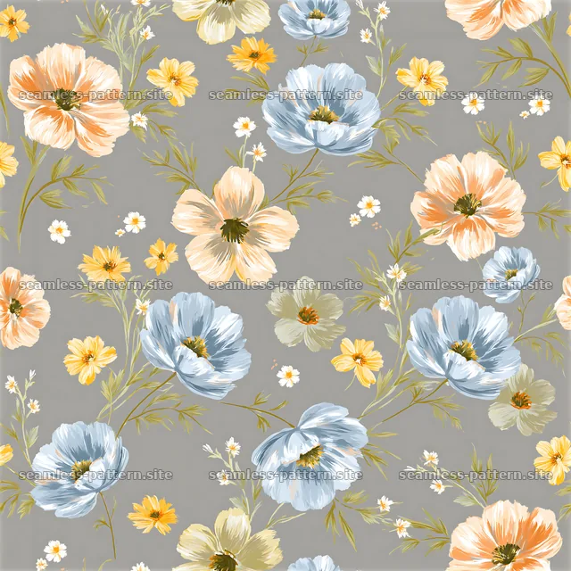 Delicate flower seamless pattern for textile and wrapping paper — seamless tileable pattern