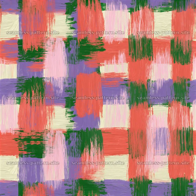 Colorful brushstroke check pattern suitable for various designs — seamless tileable pattern