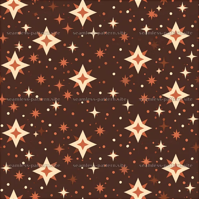 Stylish seamless pattern with stars on a dark background — seamless tileable pattern