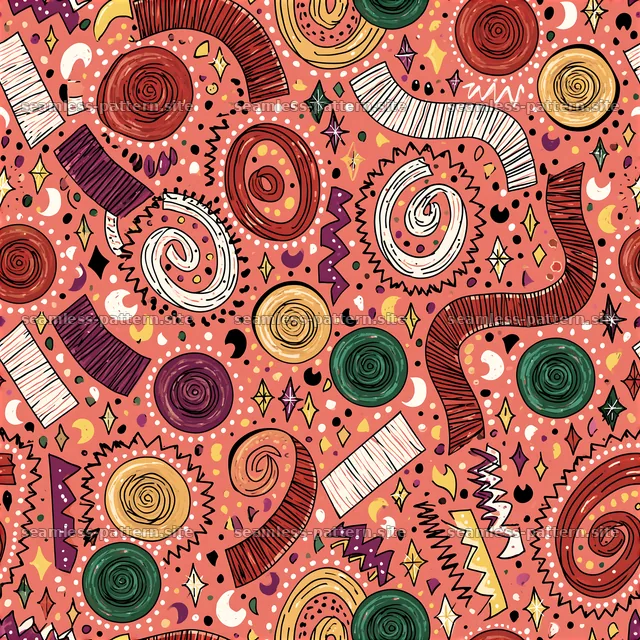 Colorful Birthday Confetti Seamless Pattern — seamless tileable pattern