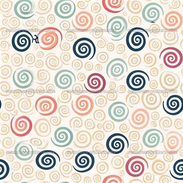 Colorful Abstract Swirl Seamless Pattern — seamless tileable pattern
