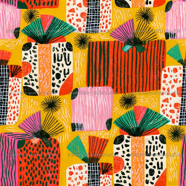 Colorful abstract gift box seamless pattern — seamless tileable pattern