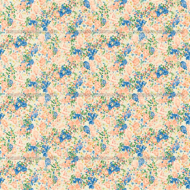 Watercolor Birthday Celebration Seamless Pattern — seamless tileable pattern