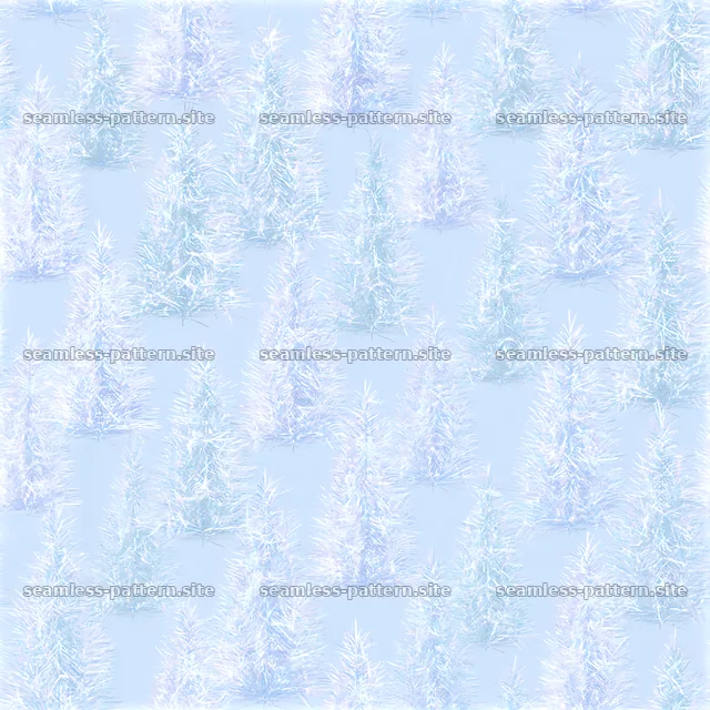 White trees with blue background create a seamless design for winter — seamless tileable pattern