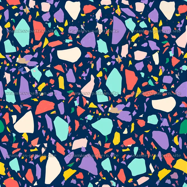 Colorful terrazzo seamless pattern design for surface use — seamless tileable pattern