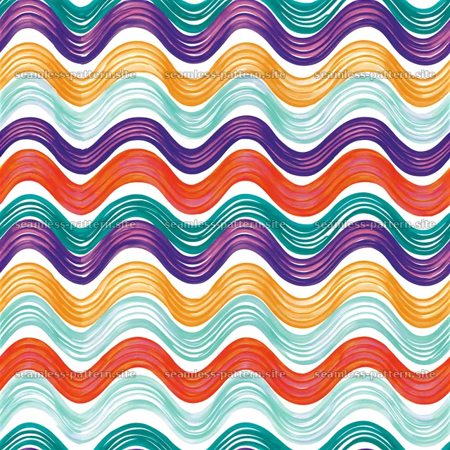 Colorful wavy lines create a seamless pattern for design projects — seamless tileable pattern