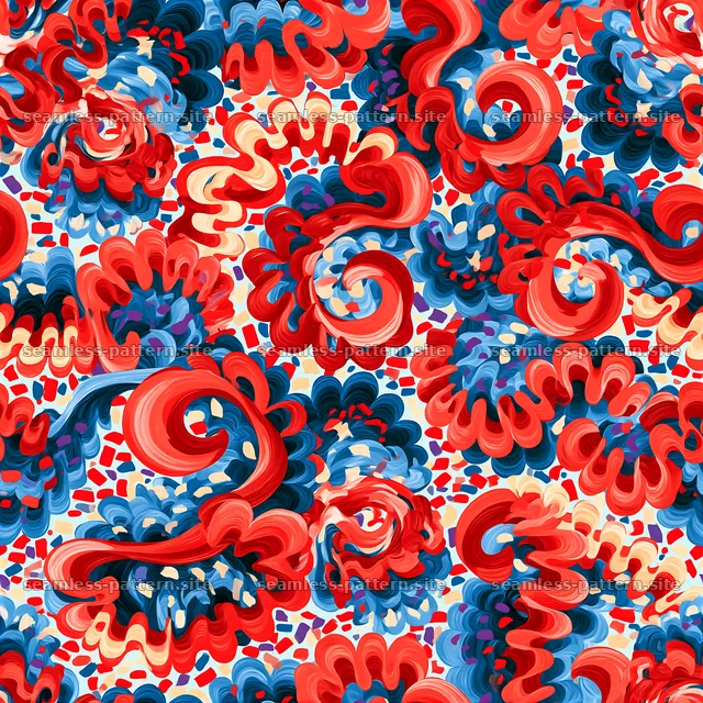 Colorful swirling shapes and patterns for creative designs — seamless tileable pattern
