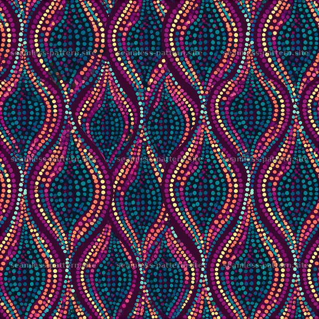 Colorful dotted lattice seamless pattern — seamless tileable pattern