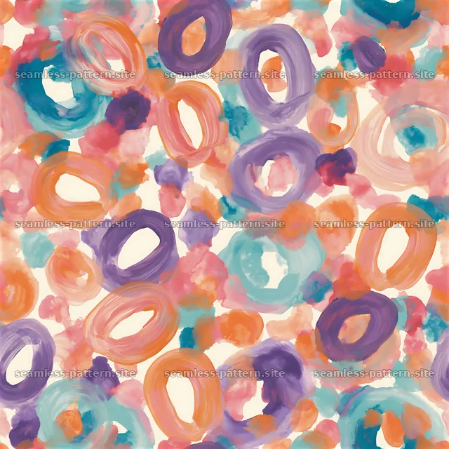 Colorful Abstract Painted Loop Seamless Pattern — seamless tileable pattern