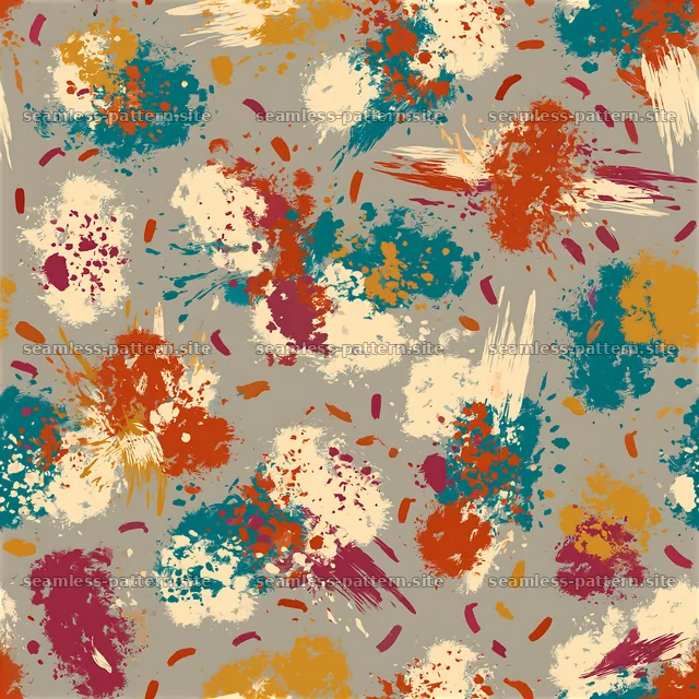 Abstract colorful splashes seamless pattern on a light background — seamless tileable pattern