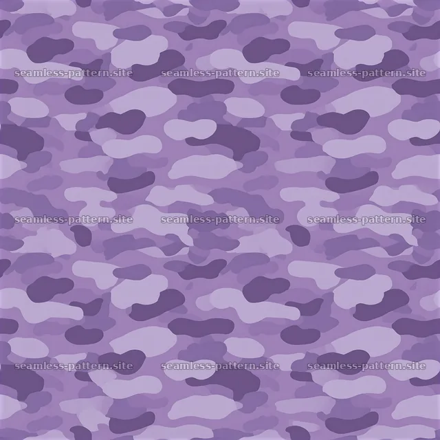 Purple monochrome camouflage repeat pattern in shades of violet — seamless tileable pattern