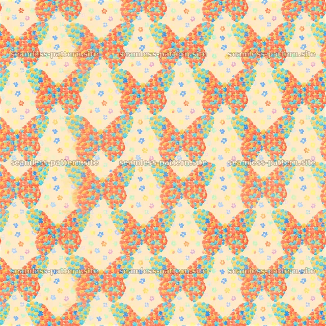 Colorful butterfly seamless pattern on light background — seamless tileable pattern
