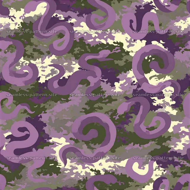 Purple Snake Camouflage Seamless Pattern — seamless tileable pattern