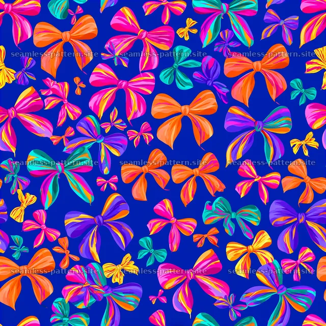 Repeating pattern with colorful bows in a seamless pattern design — seamless tileable pattern