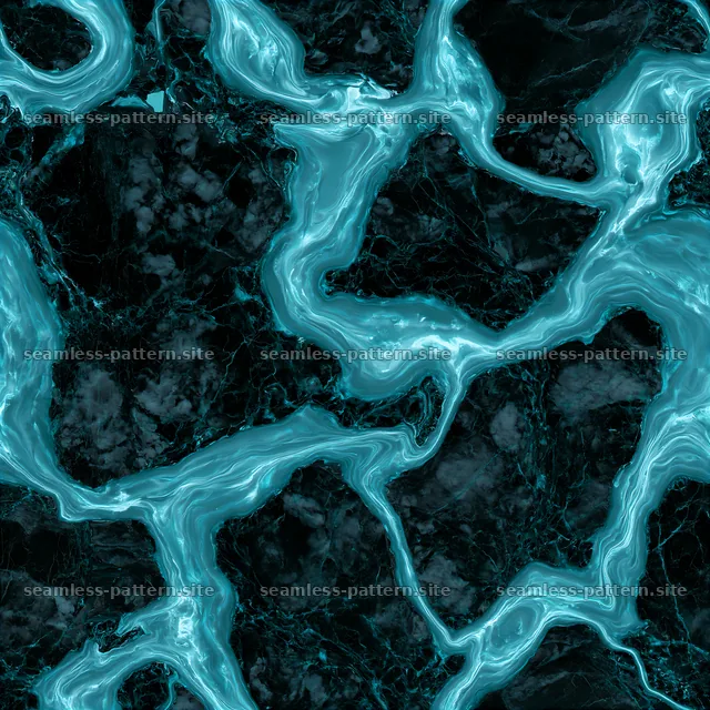 Turquoise marble repeating pattern features flowing lines and dark — seamless tileable pattern
