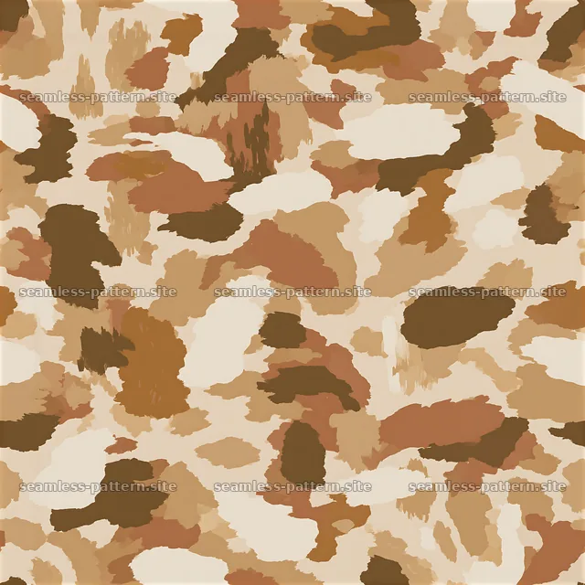 Desert camouflage seamless pattern with earthy tones and shapes — seamless tileable pattern