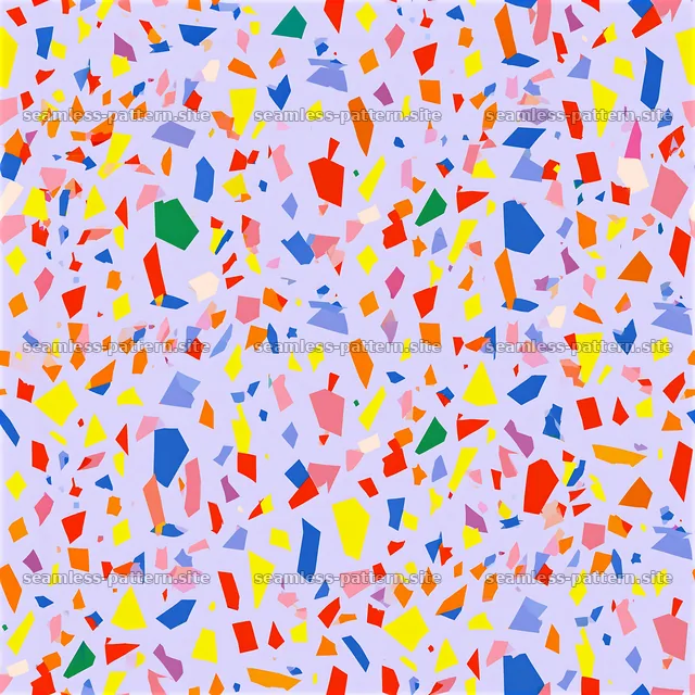 Colorful fragmented shapes seamless pattern tiles continuously — seamless tileable pattern