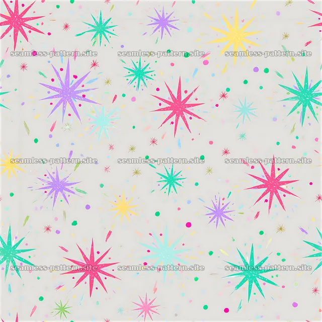 Multicolor abstract stars seamless pattern for diverse design uses — seamless tileable pattern