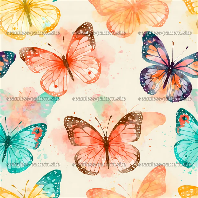 Bright butterflies seamless pattern creates a vibrant design for textiles — seamless tileable pattern